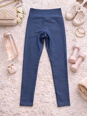 Zyia Active Blue High Waisted Leggings 7/8 Length Size 8-10 Athleisure